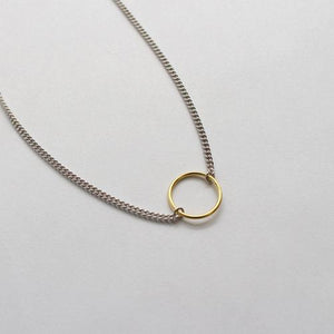 gold ring choker necklace
