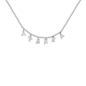 silver iced out uppercase gothic nameplate choker necklace