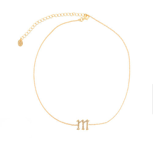iced out gold initial letter choker